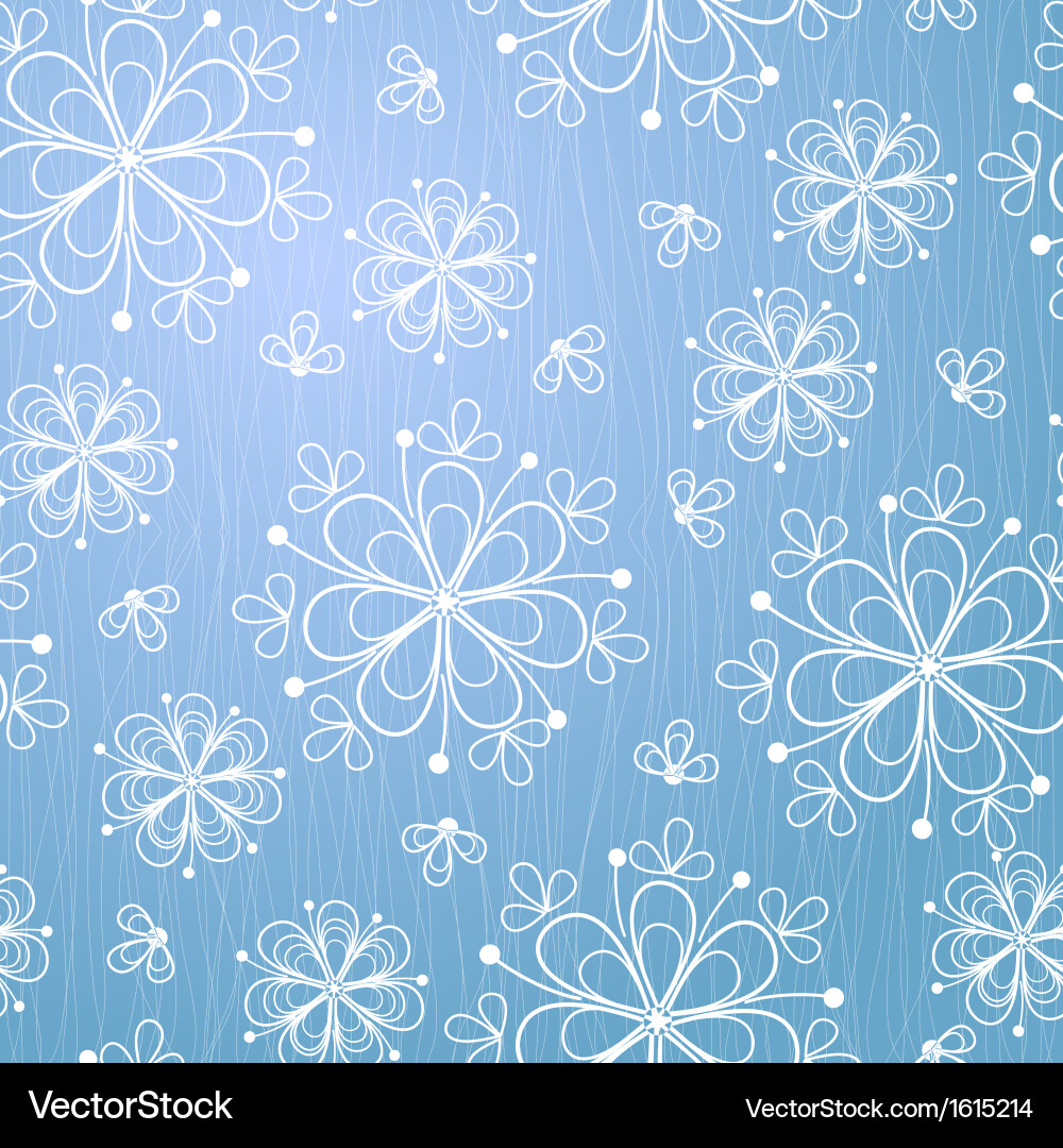 Blue background with snowflake Vector Image