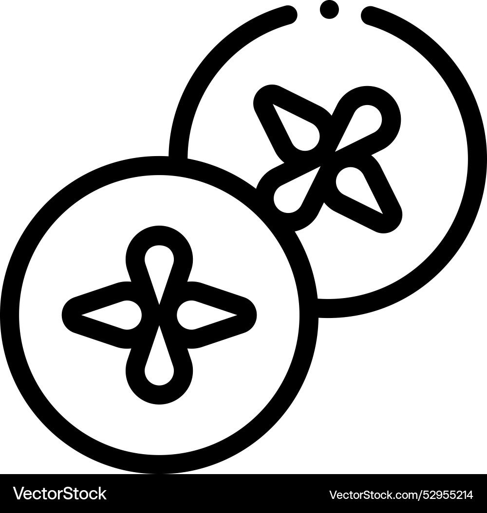 Cucumber icon thin linear style design isolated Cucumber icon thin linear style design isolated vector image