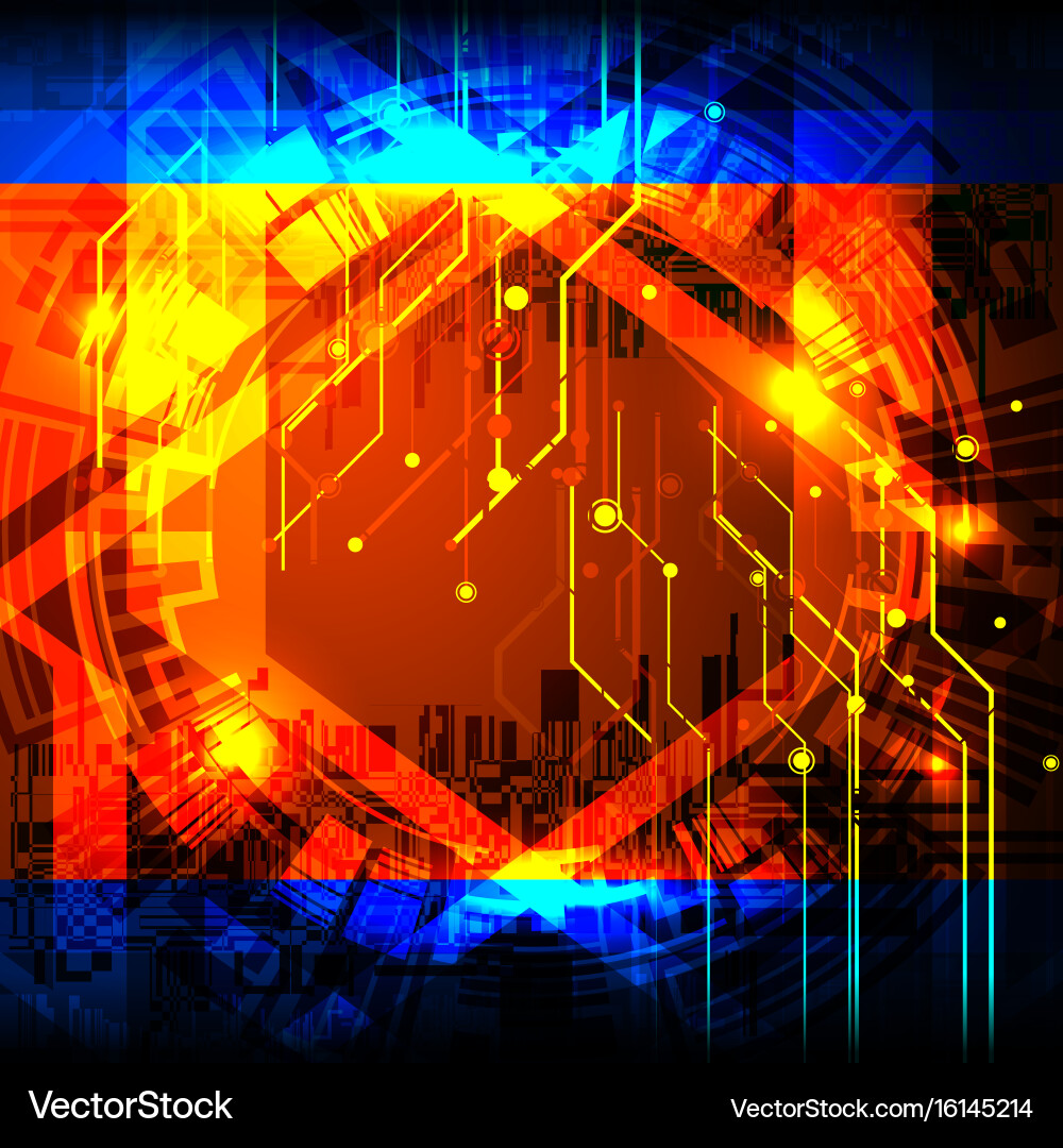 Digital Circuit Network vector image
