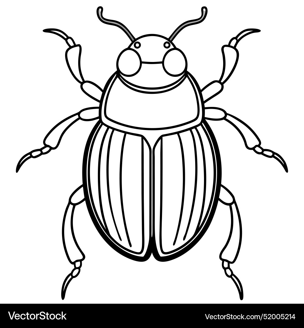 Dung beetle bug sits icon Vector Image