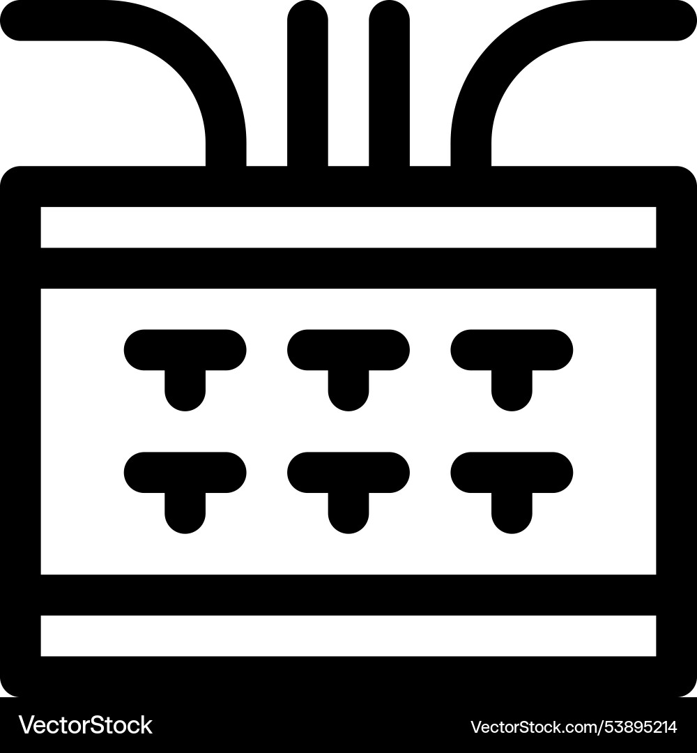 Fuse icon thin linear style design isolated Fuse icon thin linear style design isolated vector image
