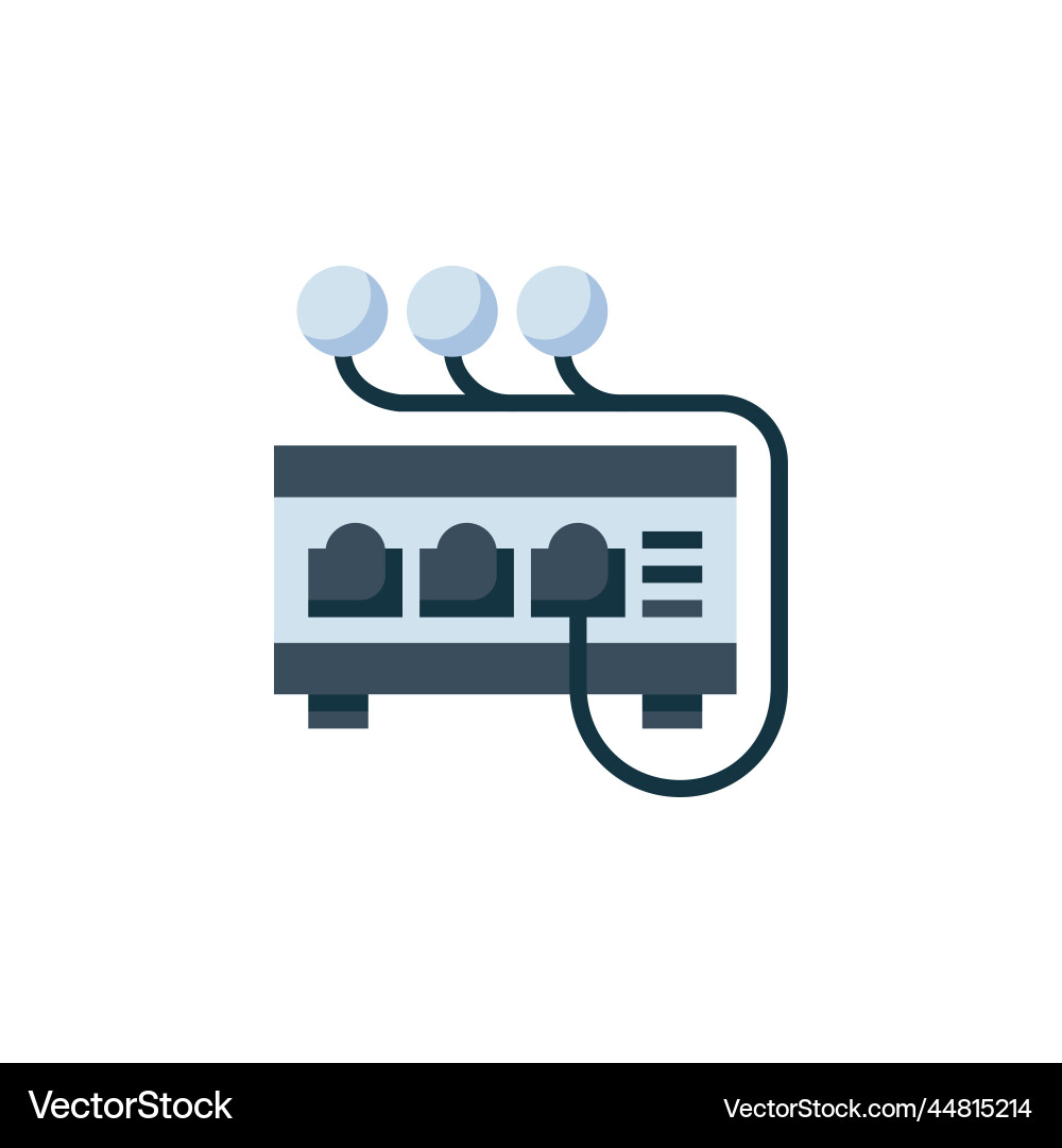 Network hub icon computer component flat Network hub icon computer component flat Vector Image