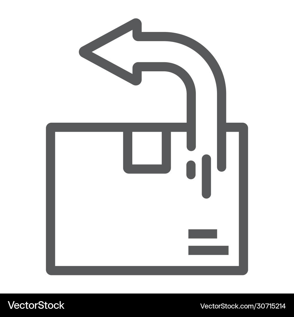 Return shipping line icon logistic and delivery vector image