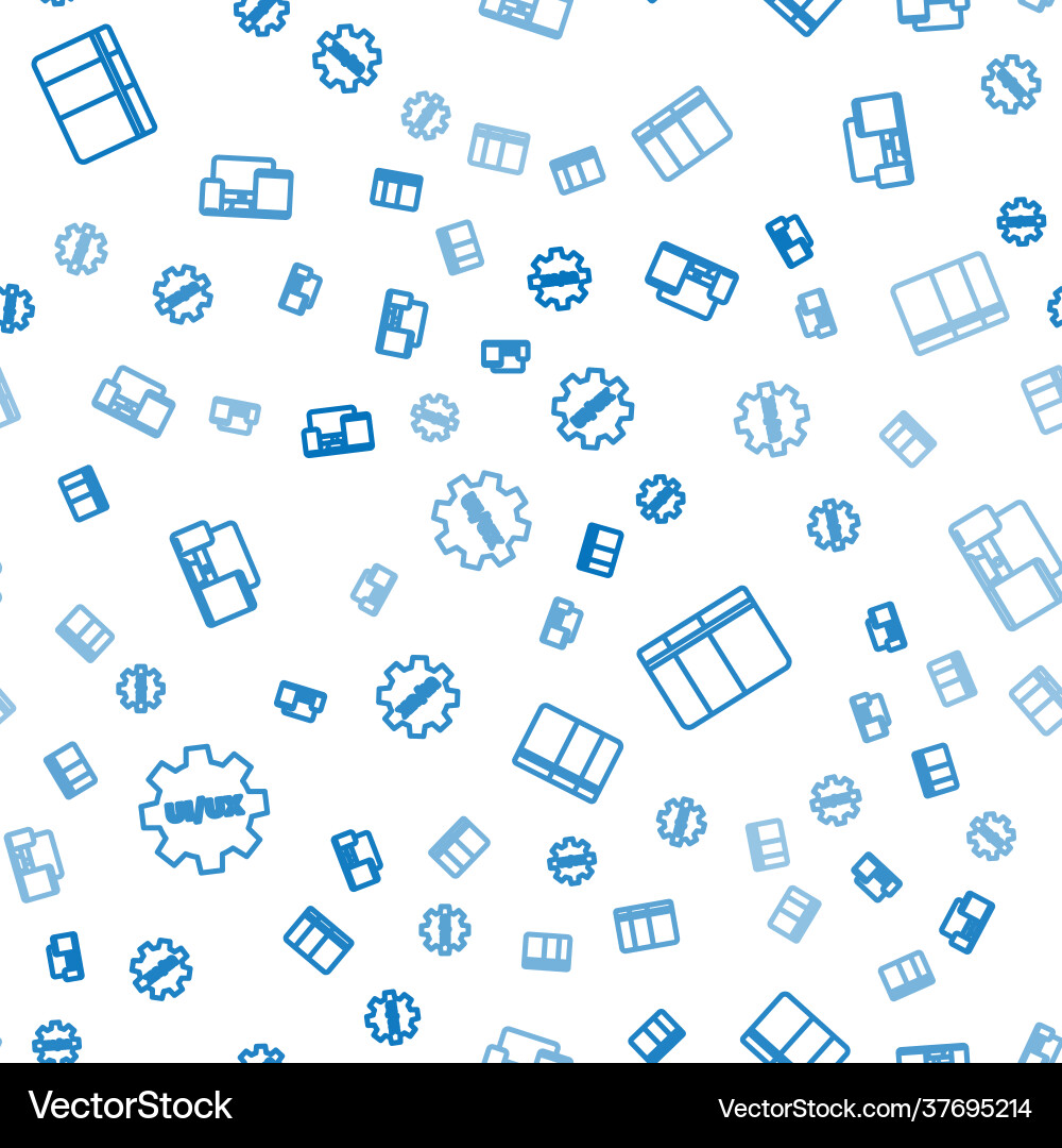 Set line ui or ux design sketchbook album Vector Image