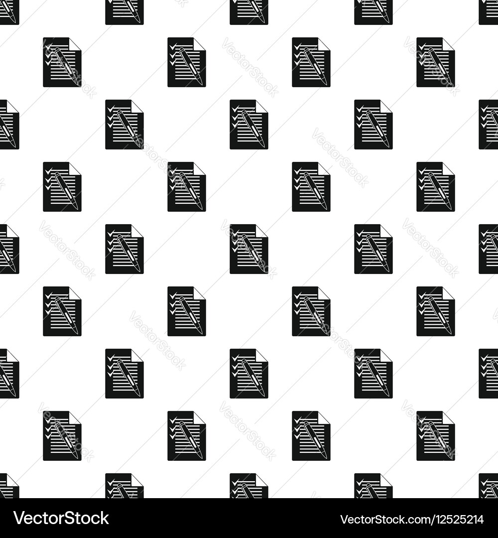 Shopping list and pen pattern simple style Vector Image