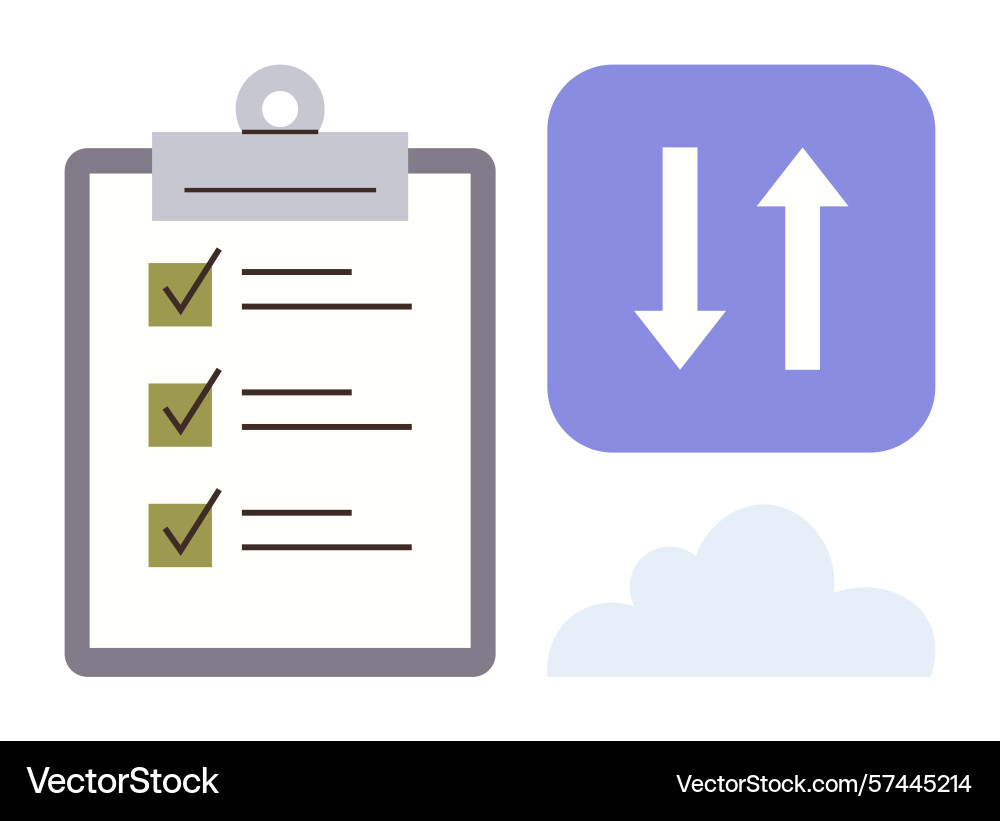 Task-Checkliste und Datensynchronisation mit Cloud Task-Checkliste und Datensynchronisation mit Cloud vektorbild