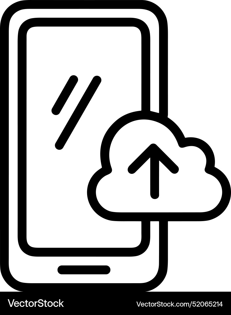 Upload outline icon symbol image Upload outline icon symbol image Vector Image