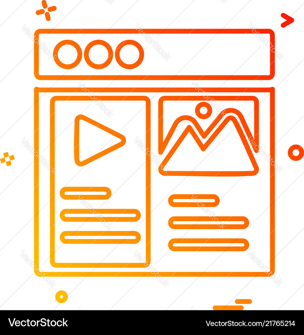 Web layouts icon design Vector Image