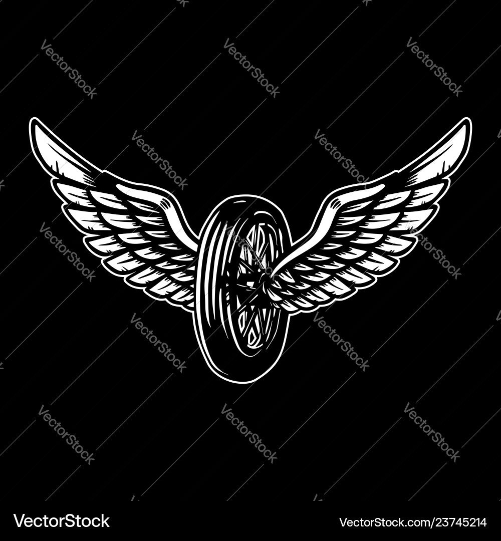Winged Wheel Emblem (23745214) – Royalty-Free Vector | VectorStock