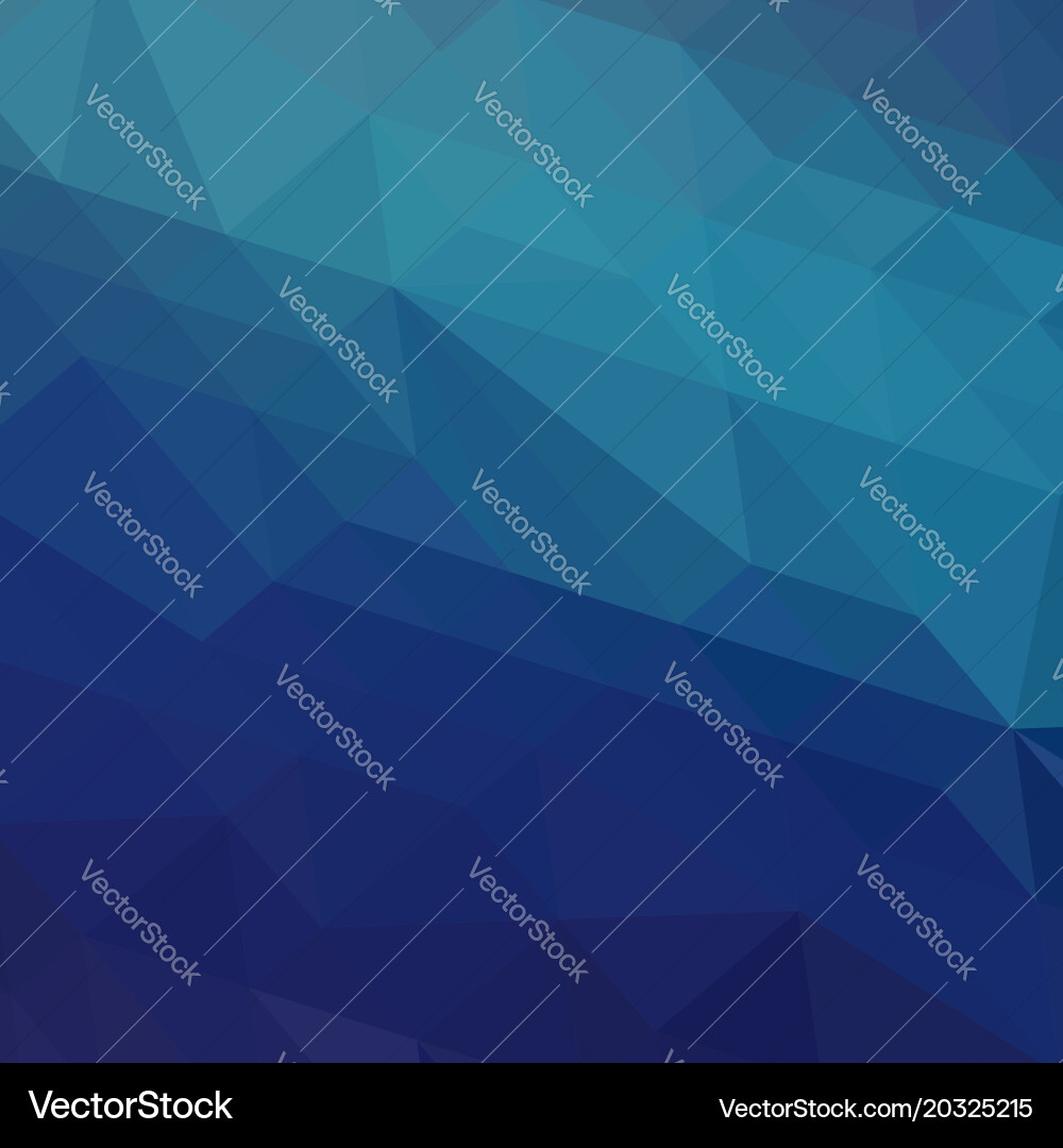 Blue polygonal background triangular pattern low vector image