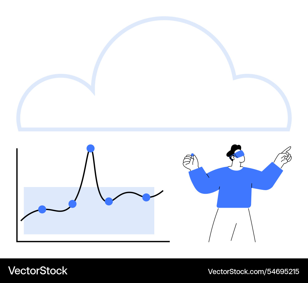 Cloud technology and data analysis bridging Cloud technology and data analysis bridging vector image