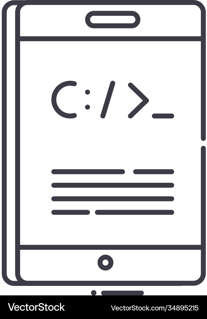 Command icon linear isolated thin Command icon linear isolated thin Vector Image