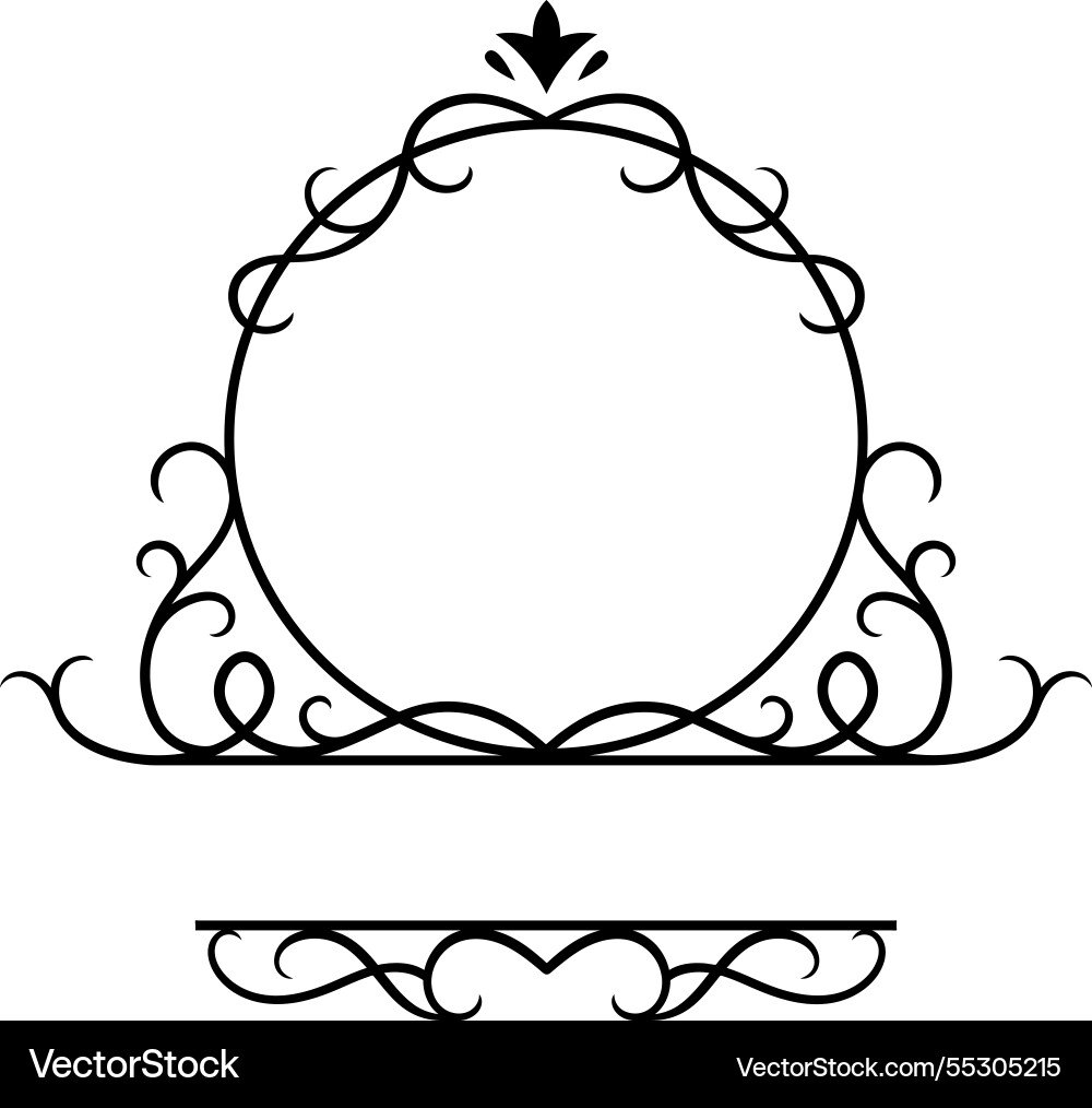 Eleganter runder Blumenrahmen mit Kopierraum Eleganter runder Blumenrahmen mit Kopierraum vektorbild