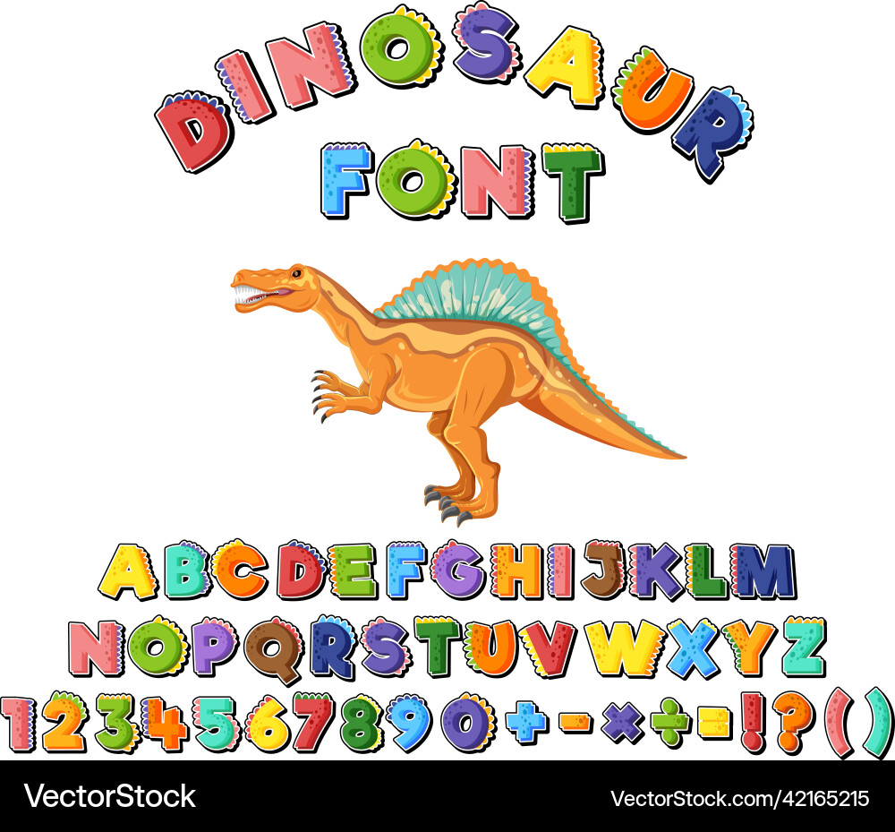 Font design for english alphabets and numbers Font design for english alphabets and numbers vector image
