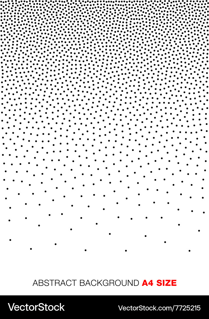 Gradient halftone dots background a4 size vector image