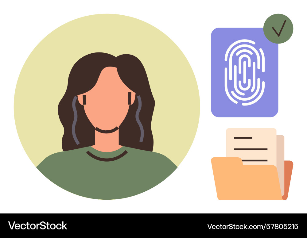 Identity verification process using biometric vector image