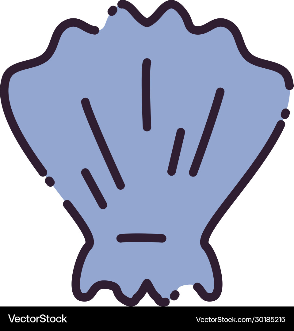 Isolated shell fill style icon design vector image