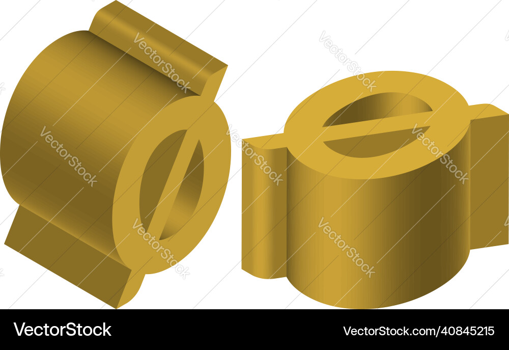 Isometric number 0 template for creating logos Isometric number 0 template for creating logos Vector Image