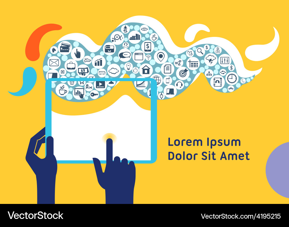 Mobile Cloud Computing Application Vector Image