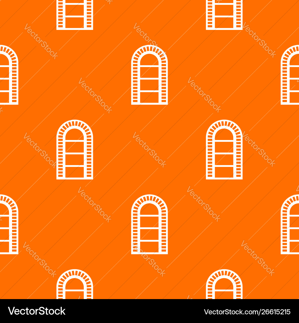 Narrow window frame pattern orange Narrow window frame pattern orange vector image