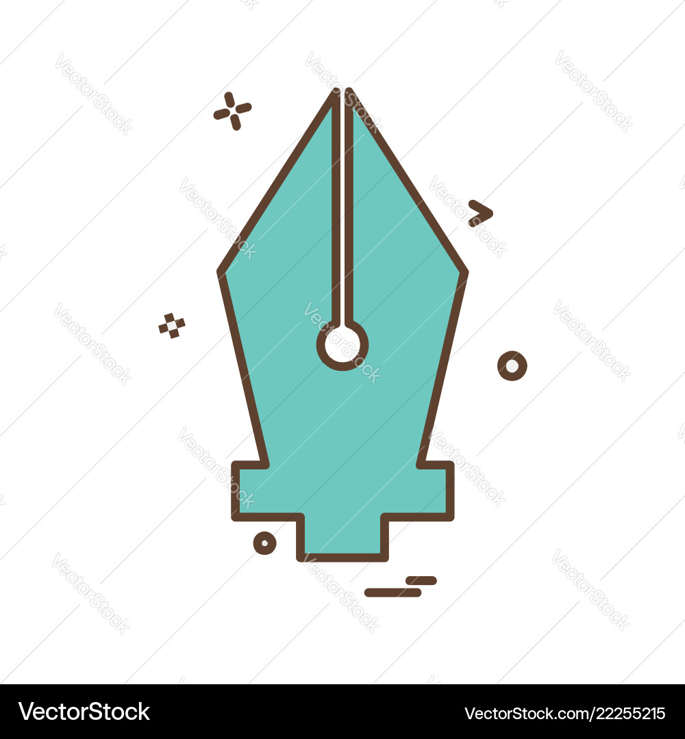 Nib icon design Nib icon design Vector Image