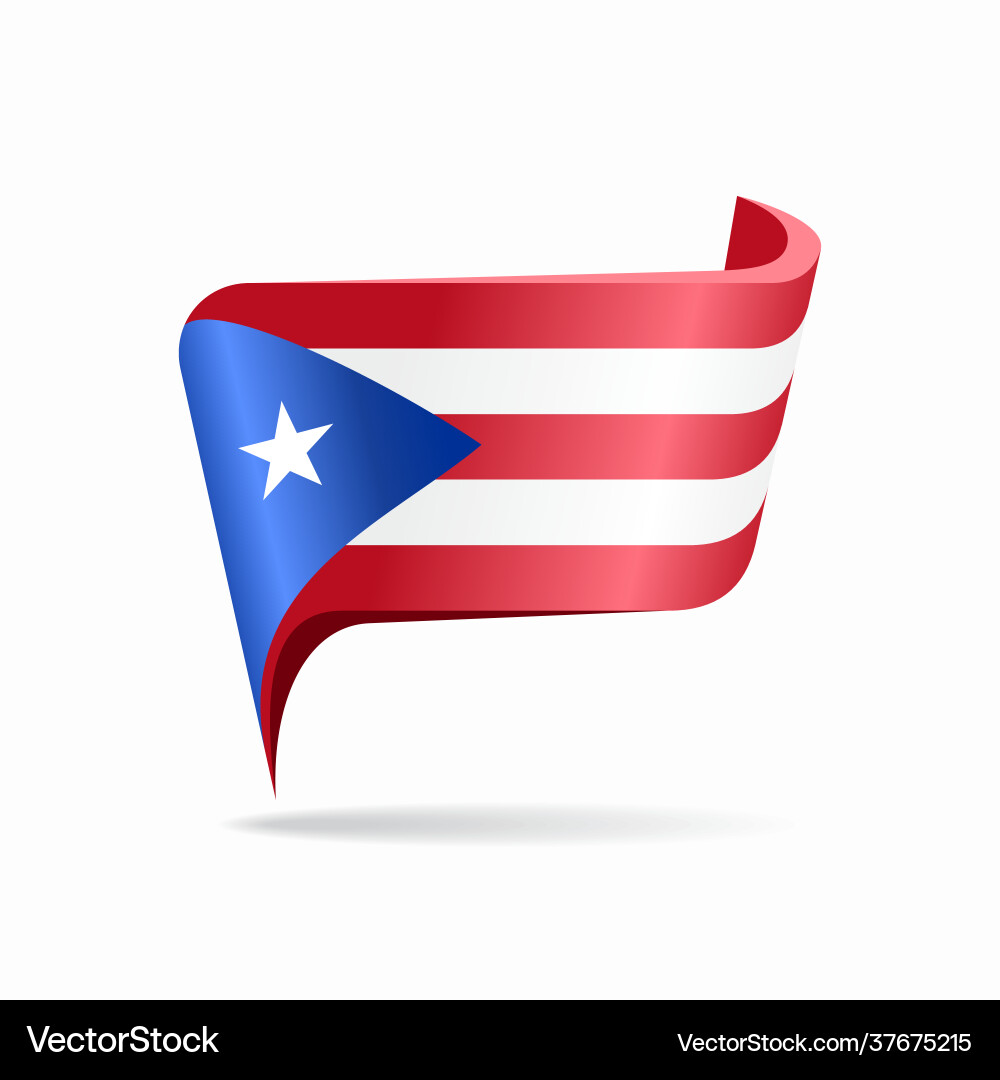 Puerto rican flag map pointer layout Puerto rican flag map pointer layout vector image