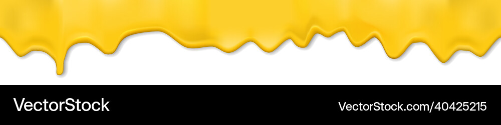 Seamless dripping yellow sweet honey border Vector Image
