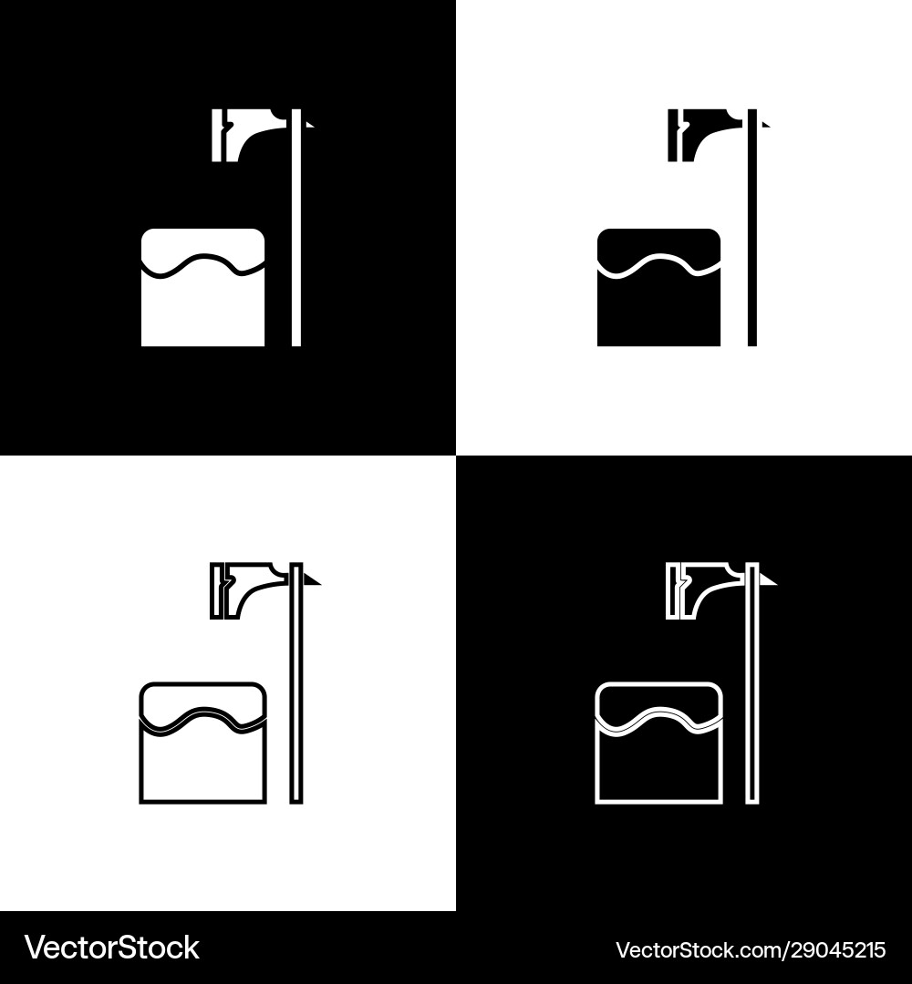 Set executioner axe in tree block icon isolated Set executioner axe in tree block icon isolated vector image
