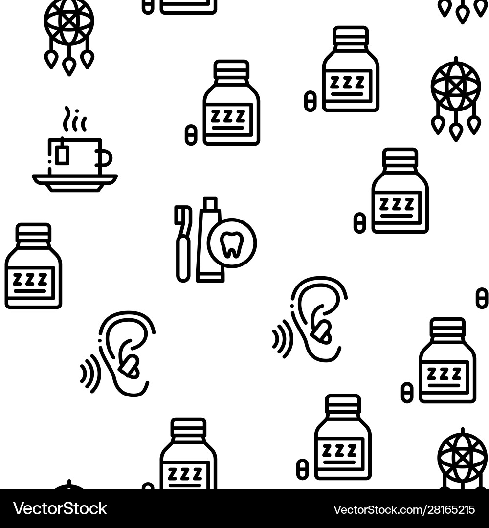 Sleeping time devices seamless pattern Vector Image