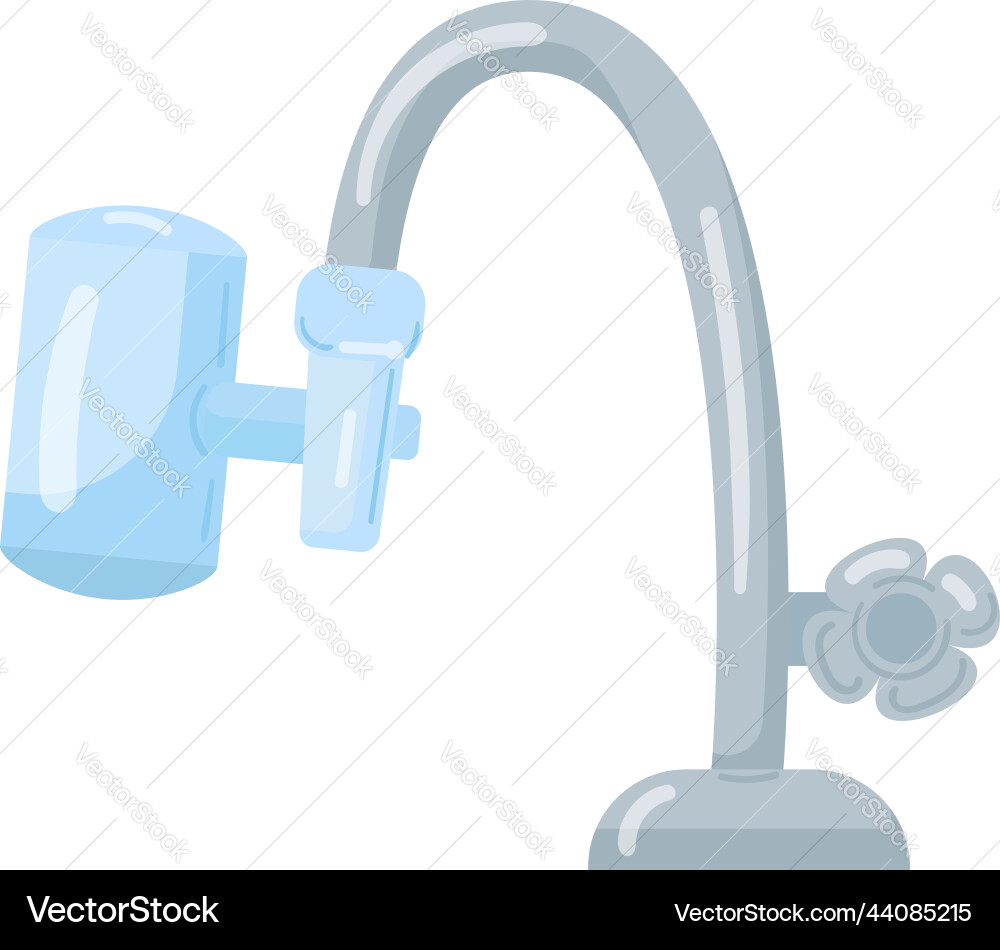 Water tap filter icon cartoon purification system Water tap filter icon cartoon purification system vector image