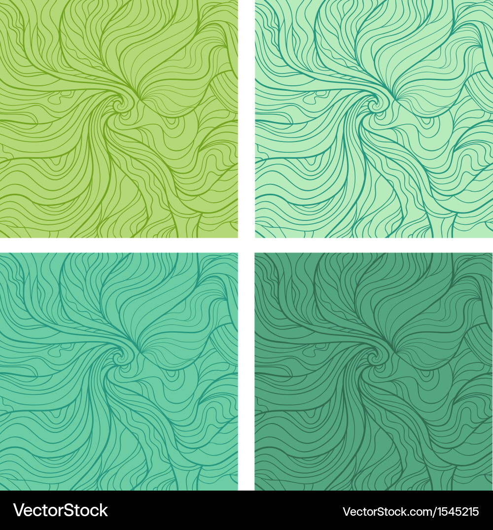 Wavy seamless patterns set vector image