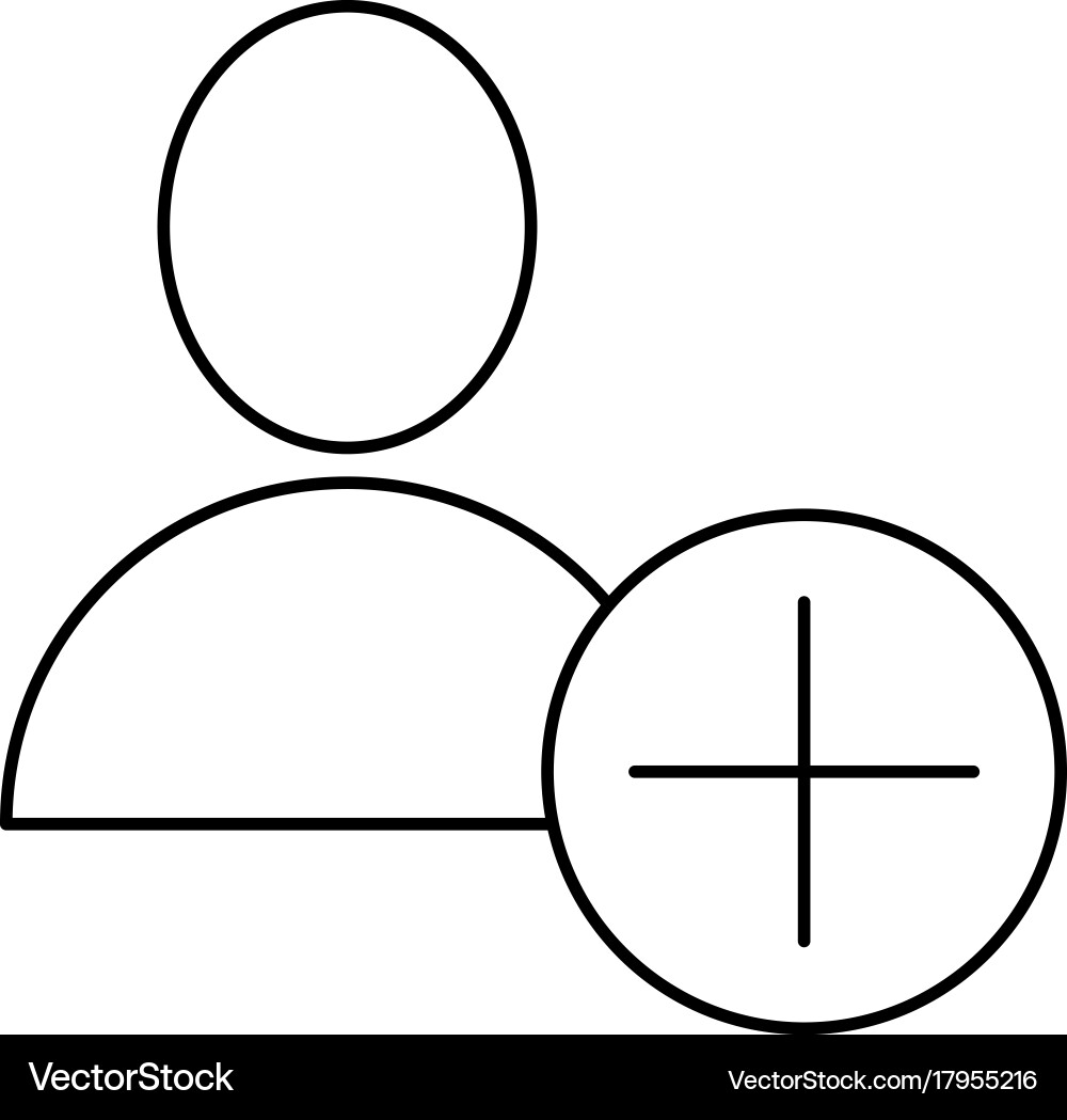 Add user icon vector image