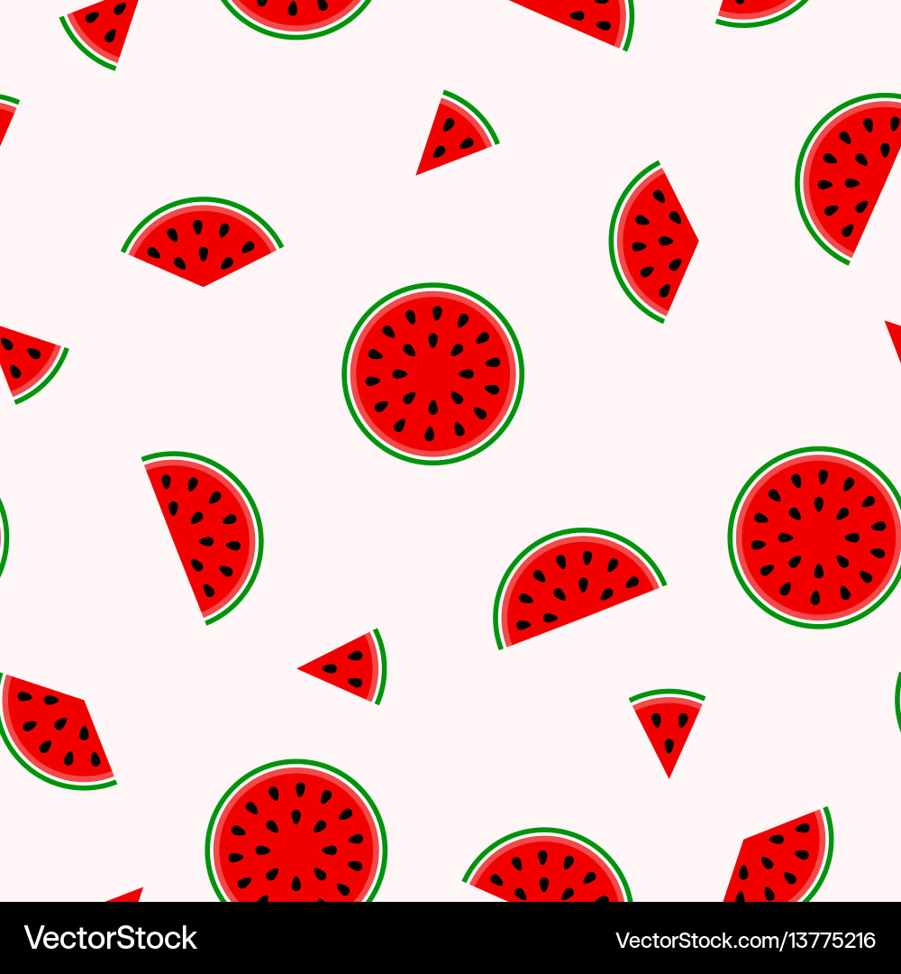 Bright pattern with slices of watermelon vector image