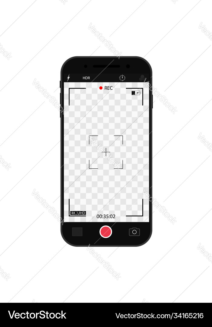 Camera record on screen cam frame with interface Camera record on screen cam frame with interface Vector Image