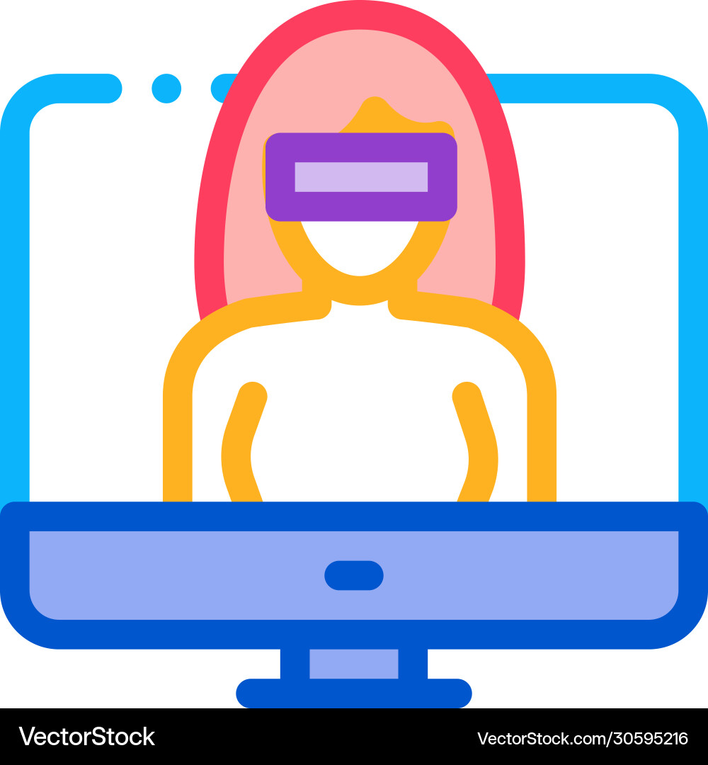 Computer hacker icon outline Computer hacker icon outline vector image