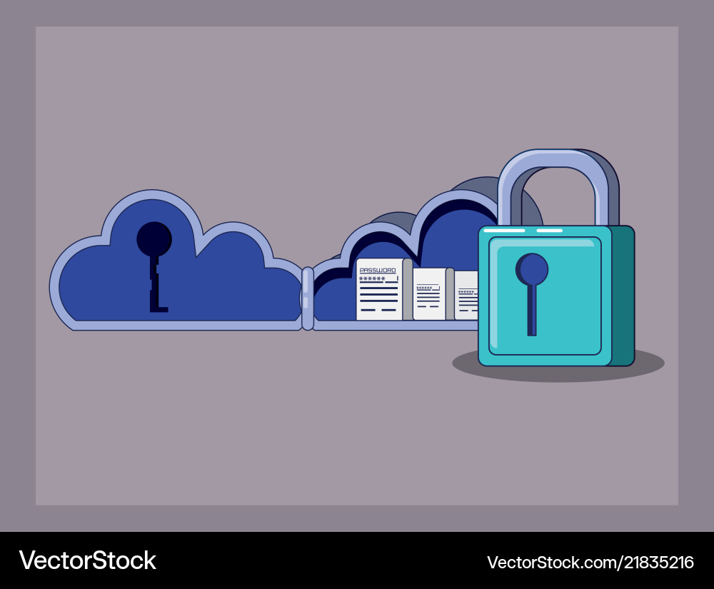 Data security with cloud computing Vector Image