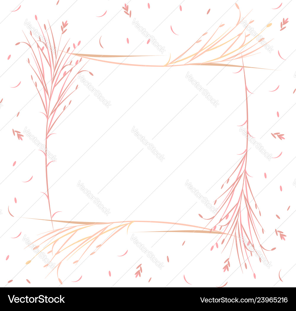 Frame of grass fields in scandinavian Vector Image