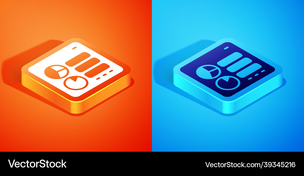 Isometric computer api interface icon isolated vector image