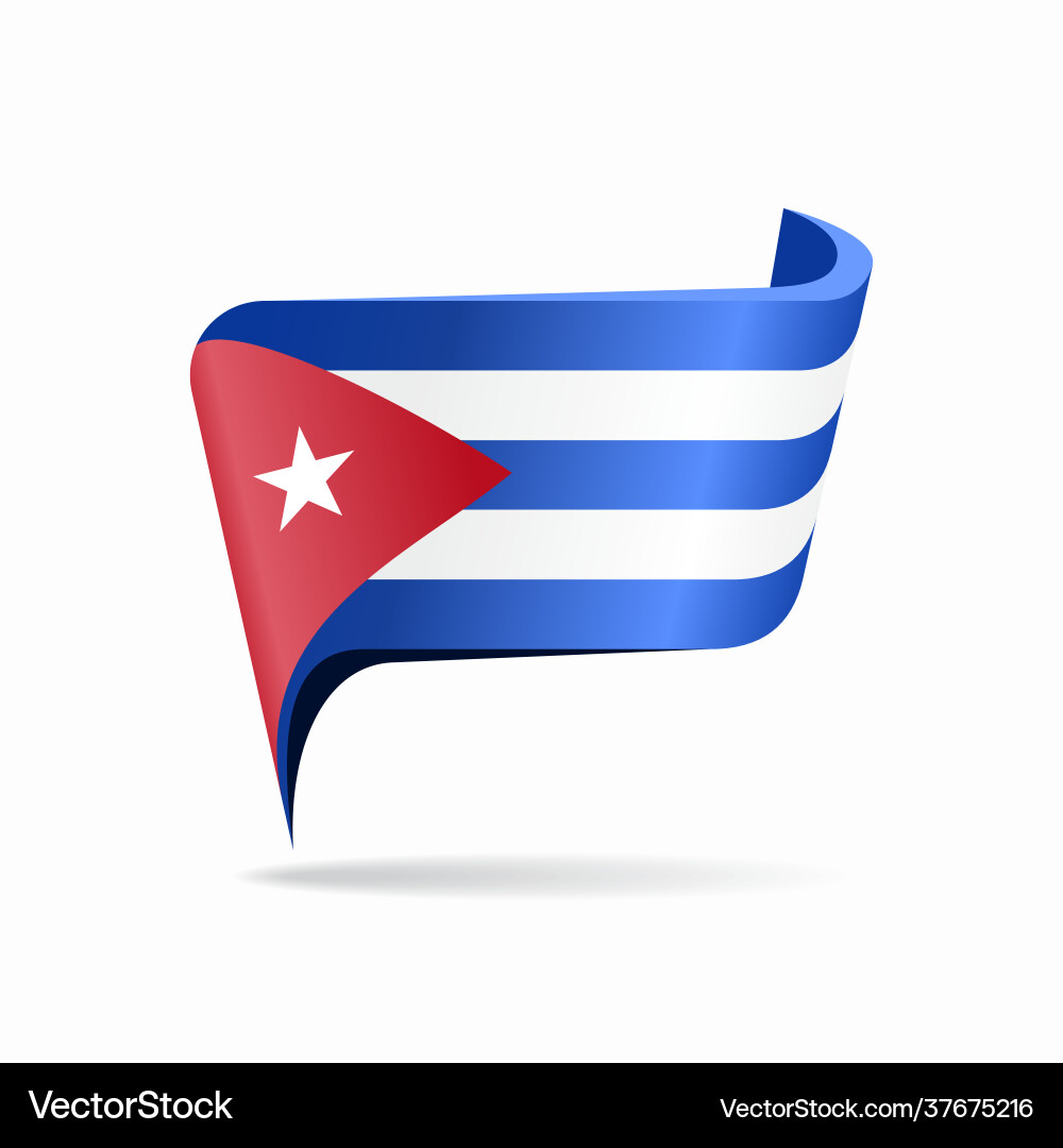 Landkarte von Cuban Flag Pointer vektorbild