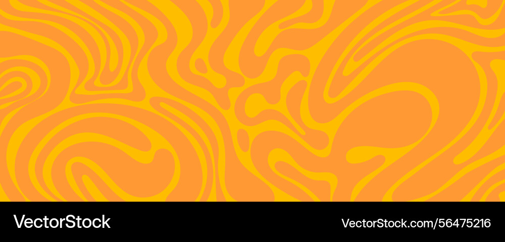 Orange abstract swirl pattern with smooth liquid Vector Image