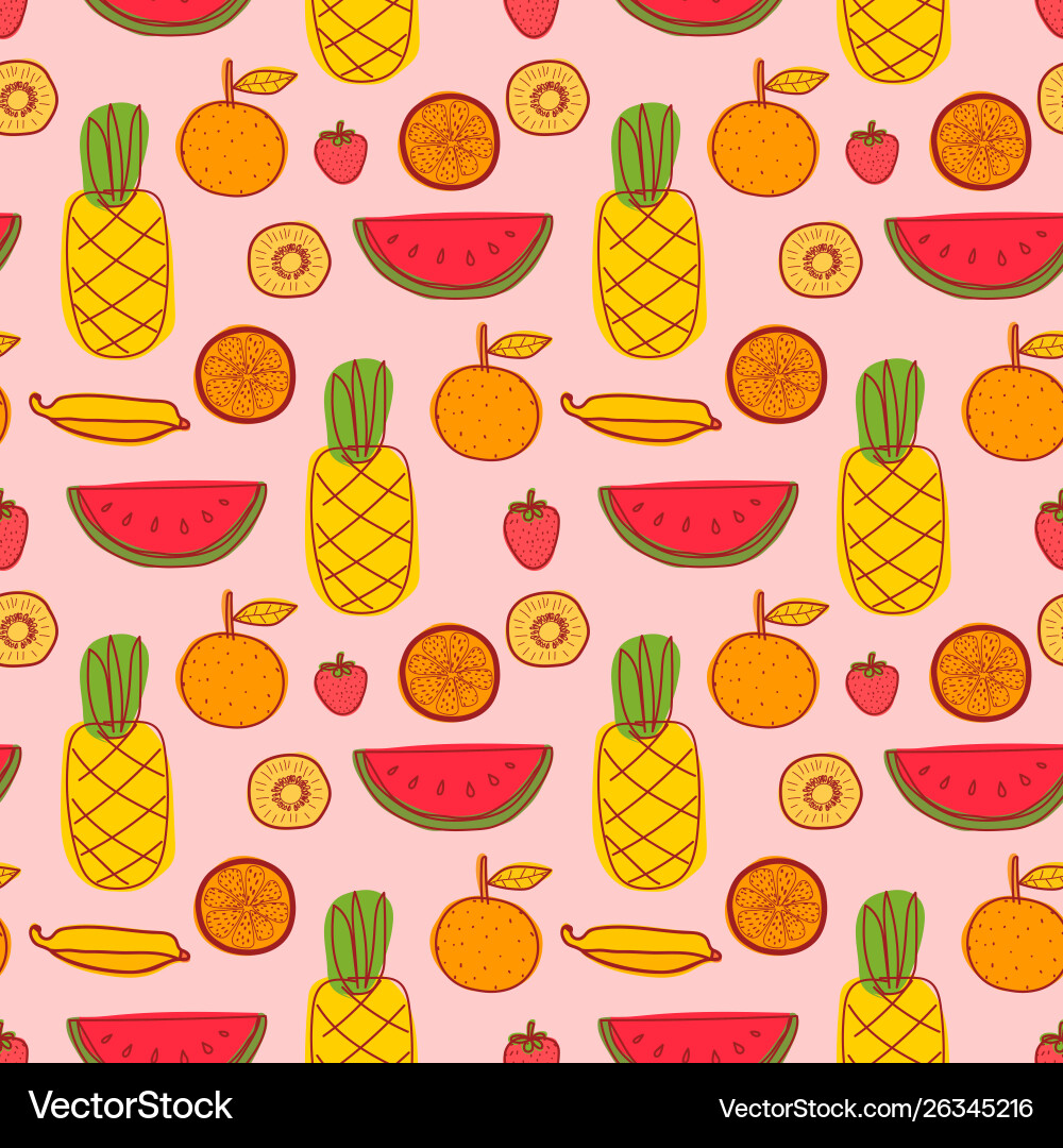 Seamless pattern with fruit background Seamless pattern with fruit background vector image