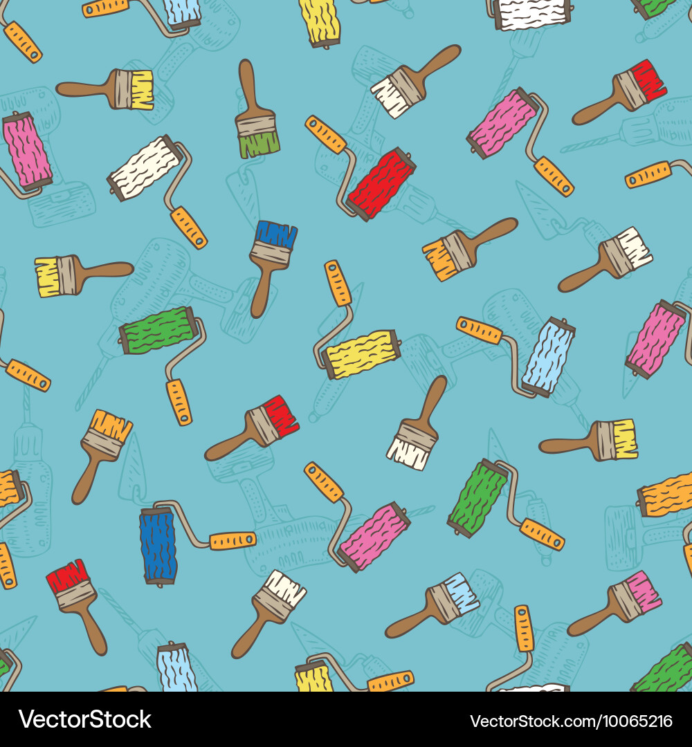 Seamless pattern with multicolored paint vector image