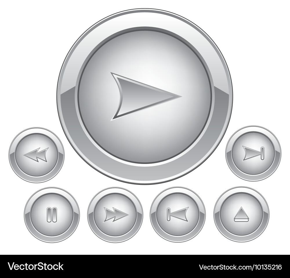 Set of glossy buttons vector image