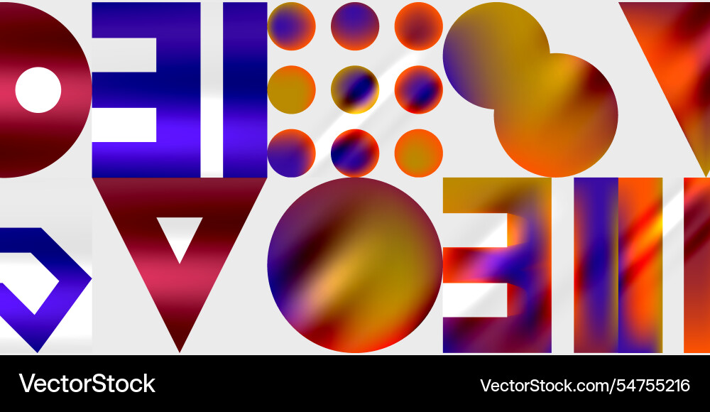 Triangles circles squares rectangles design Vector Image