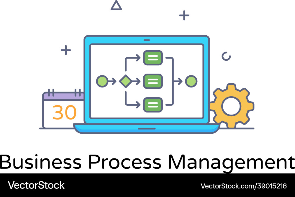 Workflow management Vector Image