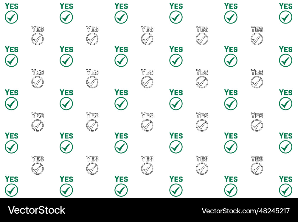 Abstract yes checkmark pattern background Abstract yes checkmark pattern background vector image