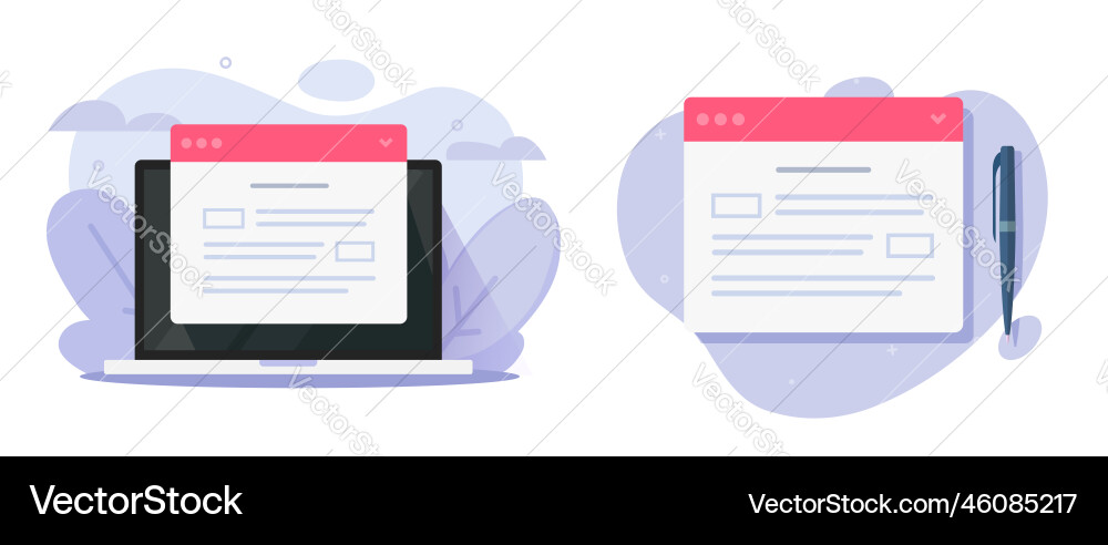 Application filling online digital electronic tax Application filling online digital electronic tax vector image
