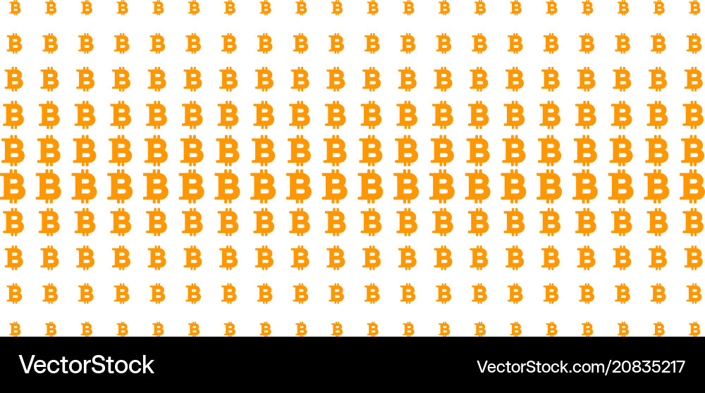 Bitcoin Form Halbton-Array vektorbild