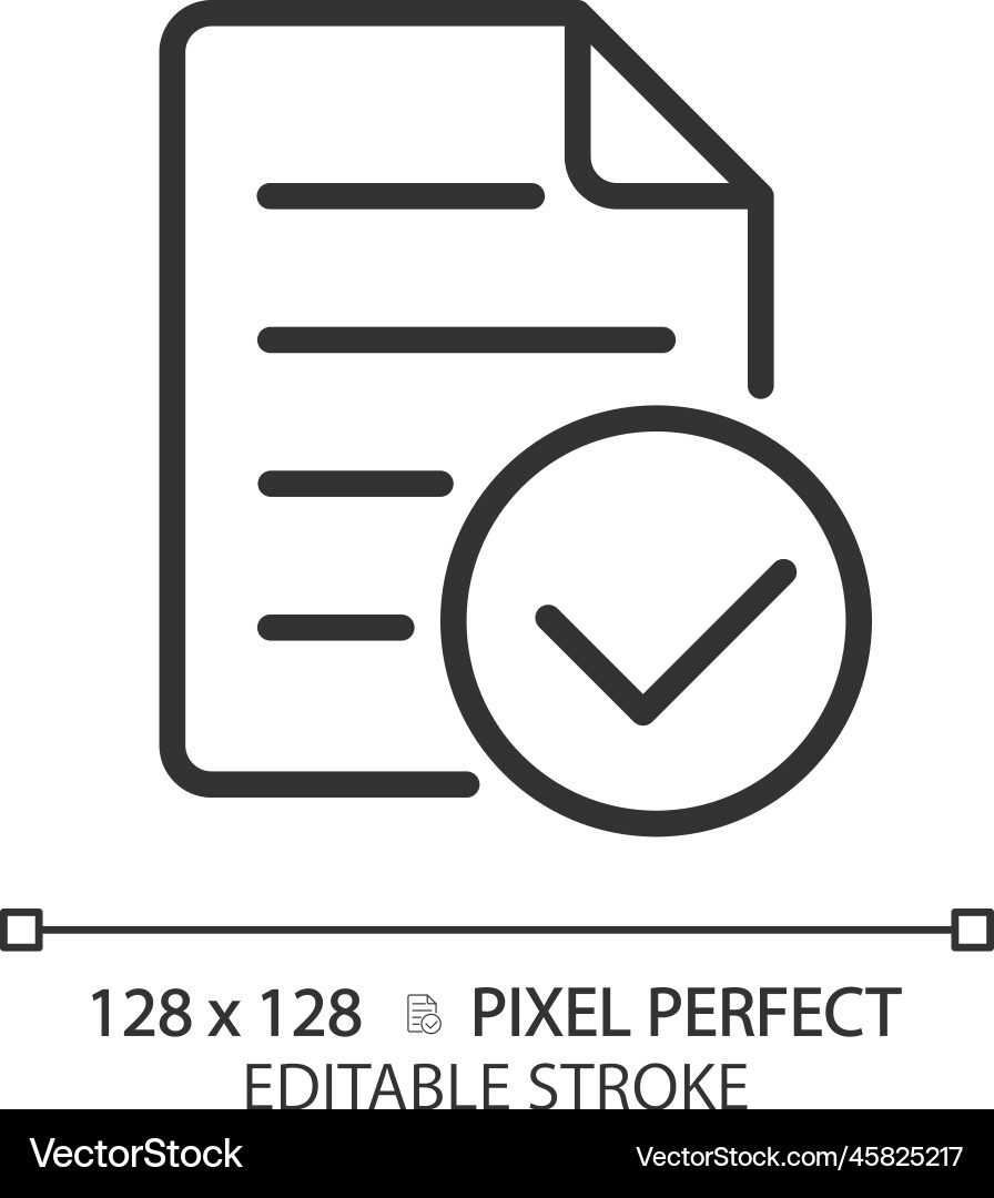 Checkmark Document Icon vector image
