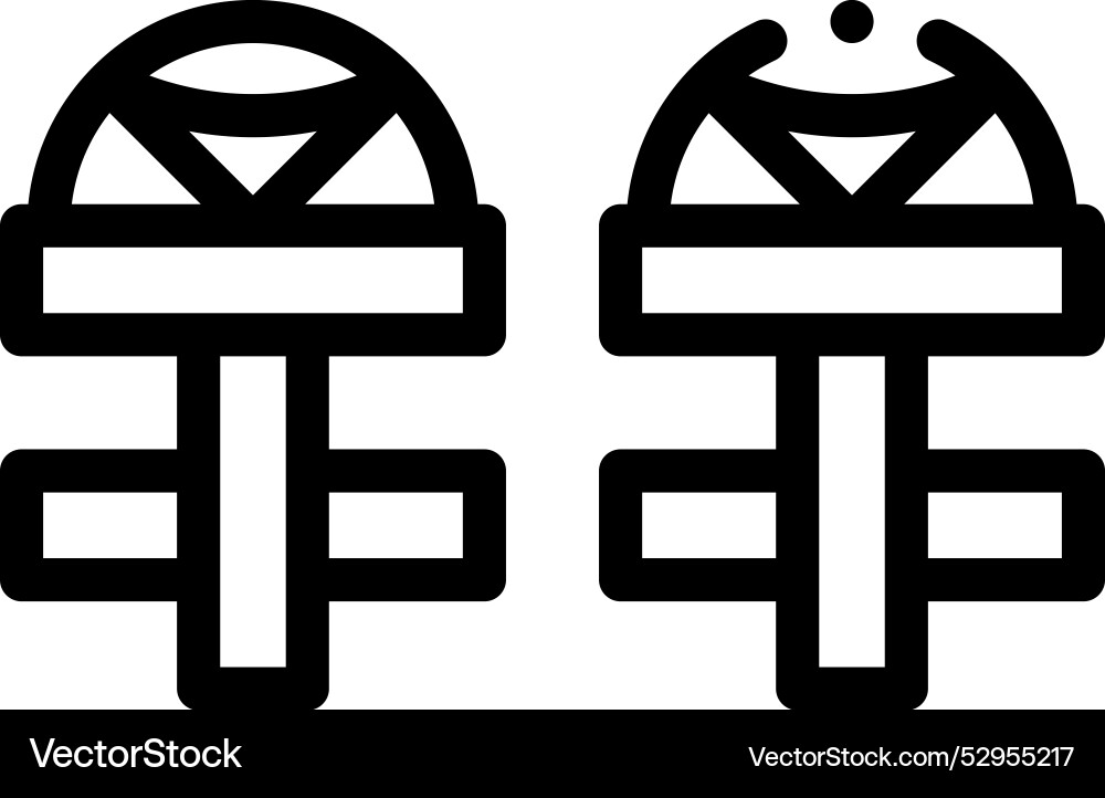 Cufflinks icon thin linear style design isolated Cufflinks icon thin linear style design isolated Vector Image